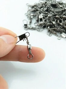 50 Peças Conector de Encaixe Tipo B, Argola Giratória em Forma de 8 para Pesca, Girador de Mudança Rápida para Iscas para Acessórios de Vara de Pescar