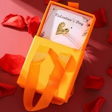 1入金色不銹鋼心形開放式戒指,獨特、創意、誇張設計,女士/女孩/女友禮物,附贈精美禮盒 - 金色 - 查看 12