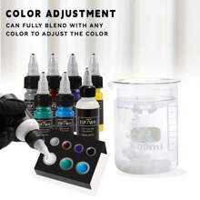 Bộ 14 màu mực xăm, mực xăm chuyên nghiệp phù hợp cho nghệ sĩ xăm hình và chuyên gia, bột màu xăm vĩnh viễn cho nghệ thuật cơ thể, vật dụng xăm hình - Nhiều màu - Xem 6