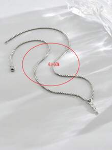 1 件時尚個人化嘻哈風格荊棘吊墜鈦鋼項鍊 - 銀色 - 查看 4