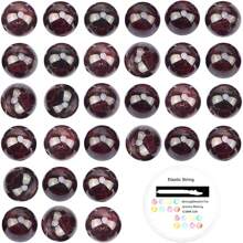 100Pcs (6/8/10mm)Natural Crystal Beads Stone Gemstone Round Loose Energy Healing Beads With Free Crystal Stretch Cord For Jewelry Making - Beads - View 63