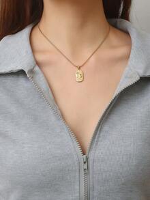 1pc Elegant & Fashionable 12 Constellations Pendant Necklace With Diamond Inlaid, Stainless Steel, Ideal For Daily Wear - Taurus - View 6