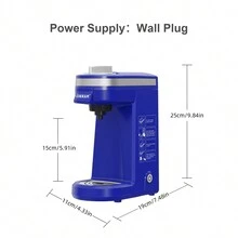 CHULUX Single Serve Kcup Pod Coffee Maker, Upgraded Single Cup Coffee Brewer For Quick Brew, All-In-One Simple Coffee Maker For Ground Coffee And Tea, Mini Coffee Brewer Brews Within Minutes - Blue - View 4