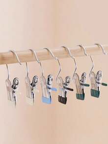 Stainless Steel Multi-Function Clothes Hanger Hooks, Heavy Duty For Clothes, Hats, Boots Storage, Non-Slip Coated, 5pcs/10pcs/20pcs/30pcs - Pink - View 7