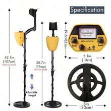 Detector De Metal Md-5090 A Prueba De Agua Subterráneo, Con Puntero Gp Para Una Ubicación Precisa, Herramienta De Caza Profesional Para La Prospección De Oro - Amarillo - Ver 5
