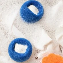 1入組隨機顏色海綿洗衣球,有助於清潔、去毛、防纏結等等 - 隨機色 - 查看 6