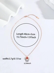 1pc Fashionable Jewelry Stainless Steel 18k Gold Plated Roman Numeral Circle Pendant Necklace With Rhinestone Inlay, Suitable For Women's Parties, Daily Wear - Multicolor - View 13