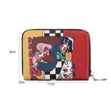 New Cartoon Card Holder Wallet For Men And Women With Multiple Card Slots And Coin Pocket, Large Capacity And Compact Size - Red - View 4
