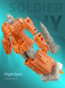 1pc Creative Transforming Robot Stationery Ballpoint Pen, For Kids And Students, Perfect As A Fun Gift - Transformation Pen-orange - View 8