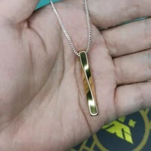 1 件男士欧洲简约风格信念吊坠项链 16-30 英寸 3 色不锈钢链项链 朋克风格珠宝送给男士的礼物 - 黑色 - 查看 7