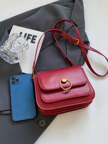 今年流行的女士小包,秋季百搭,2023新款復古肩跨包,紋理爆裂小方包,經典懷舊新年、春節風格女包,適用於各種場合,打造完美穿搭 - 酒紅色 - 查看 11