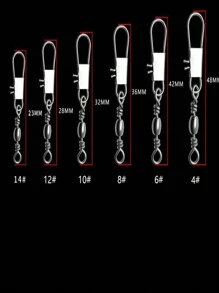 50 Peças Conector de Encaixe Tipo B, Argola Giratória em Forma de 8 para Pesca, Girador de Mudança Rápida para Iscas para Acessórios de Vara de Pescar