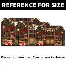 1pc Valentine'S Day Theme Party Decoration Vintage Rose & Bear Banner Background Cloth For Group Activities, Photo Studio, Party Venue Decoration Prop - Multicolor - View 4