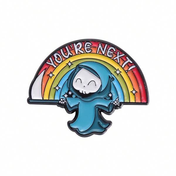 Kreative, witzige Emaille-Anstecknadel "Du bist der Nächste" Regenbogen-Humor-Broschen, Anstecknadel für Revers, Rucksack, Kleidung, Schmuckstück, Straßen-Pin für Kleidung, Tasche, Rucksack-Charm für Schule, Büro, Accessoires, Shirts, Jacken, Weihnachten, Halloween, Herbst-Winter-Accessoires, geeignet für Jugendliche, Jugendliche, Männer, Lässig, Outdoor, Sport, Urlaub, Abschlussgeschenke, Geburtstag, Alltagskleidung