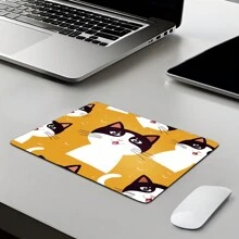 1 Pieza Almohadilla O Tapete Para Mouse Impreso Con Lindo Diseño De Gato Para Escritorio, Computadora, Laptop - 24*20cm/9.5*7.8in - Multicolor - Ver 6