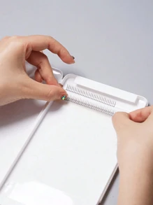 1pc False Eyelash Storage Box, Portable Eyelash Organizer Case For Professional Makeup Artist, High Capacity - White - View 5