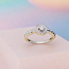 Fashionable Exquisite Personalized Micro Inlay Zirconia Classic Engagement Ring, Ideal For Girlfriend, Boyfriend, Friend, As A Festival Gift, 1pc - Wedding Ring - View 6