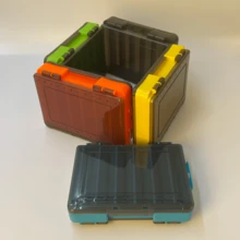 便携且极具吸引力的钓鱼配件：双面塑料鱼饵收纳盒，鱼钩收纳盒，大型人工鱼饵模拟鱼饵收纳盒 - 黃色 - 查看 3