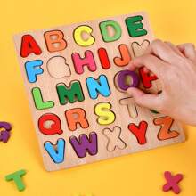 Wholesale Children's Puzzle Toy, Including Numbers, Letters, Blocks For Early Education, Intelligence Development, Cognition, Hand Grasping Board, Wooden Toys - Multicolor - View 11