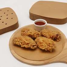 50pcs/Pack Air Fryer Parchment Paper, Greaseproof, Non-Stick, Heat Resistant, For Oven, Microwave Friendly, Baking Tool - Yellow - View 6