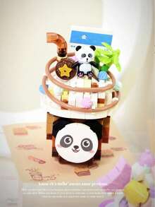 Building Blocks Inserting Small Particles Mini Toys Creative Cartoon Desktop Decoration Handmade Diy Birthday Gift - Apricot - View 6