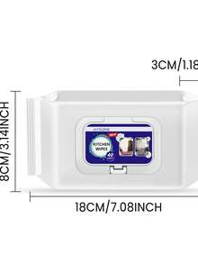 廚房清潔濕巾,多效厚重濕巾,用於清潔廚房頑固污漬、油垢和油汙 - 白色 - 查看 2