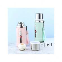 316不銹鋼隔熱杯,容量800毫升,適用於戶外和旅行使用 - 綠色 - 查看 7