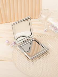 1入組英式田園花卉風格折疊化妝鏡,可攜式方便化妝鏡,適用於學生/上班族/朋友節日禮物,小巧鏡面可放桌上,180°調節化妝鏡,易於使用,手持式化妝鏡,適用於所有場合 - 彩色 - 查看 3