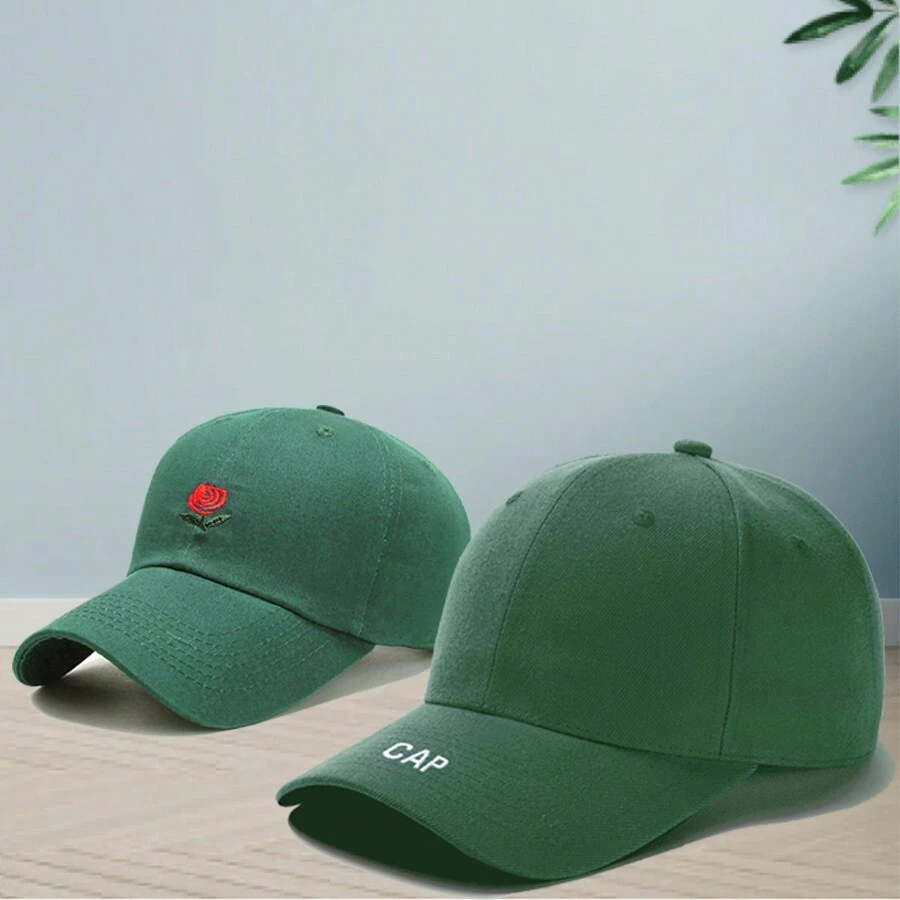 綠色棒球帽,男女皆宜,適用於休閒和戶外運動活動 - 彩色 - 查看 1