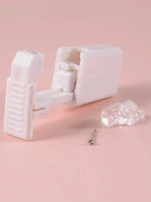5/1pc Disposable Curved Nose Nail Safe Sterile Piercing Unit For Gem Nose Piercing Gun Not Easily Fall Off Piercer Machine Kit - White - View 8