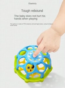 1 个益智软橡胶扣球，全新明亮多彩设计，适合爬行和抓握，适合 0-1 岁婴儿玩具（颜色随机） - 彩色 - 查看 7