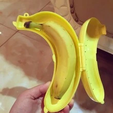 1pc Banana Storage Box Portable Fruit Protector Box With Anti-Crushing Design, Ideal For School, Camping And Outdoors - Yellow - View 1