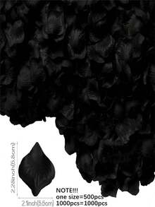 500/1000 Viên Nhân Tạo Cánh Hoa Hồng Hoa Giả Lụa Cưới Cánh Hoa Cho Đảng Sự Kiện Cưới Giáng Sinh Lễ Tình Nhân Đồ Trang Trí - màu đen - Xem 2