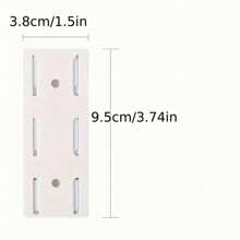 10入組壁掛式電源板固定器,自黏式桌面插座固定器,適用於家居裝飾和電線管理（隨機風格） - 白色 - 查看 8
