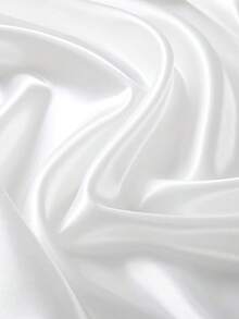 1pc White Satin Damask Tablecloth, Smooth And Soft, Luxury Silk Tablecloth For Parties, Weddings And Banquets - White - View 5