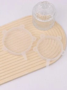 6pcs Silicone Bowl Cover & Sealing Lid, Multifunctional And Universal Food Wrap For Home Use - White - View 7