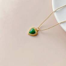 1個歐美風格合金材質多色愛心吊墜女士項鍊,情人節禮物 - NQW1115 - 查看 6