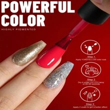 Voky 6pcs 7ml 秋冬新年指甲油凝膠 Uv/led 燈光沙龍美甲,適合家庭美甲/送禮 - 彩色 - 查看 4