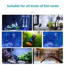 5入組水族箱裝飾套裝,創意潛水員造型漂浮裝飾品,有趣的景觀,美學景觀,適用於各種水族箱 - 藍色 - 查看 5