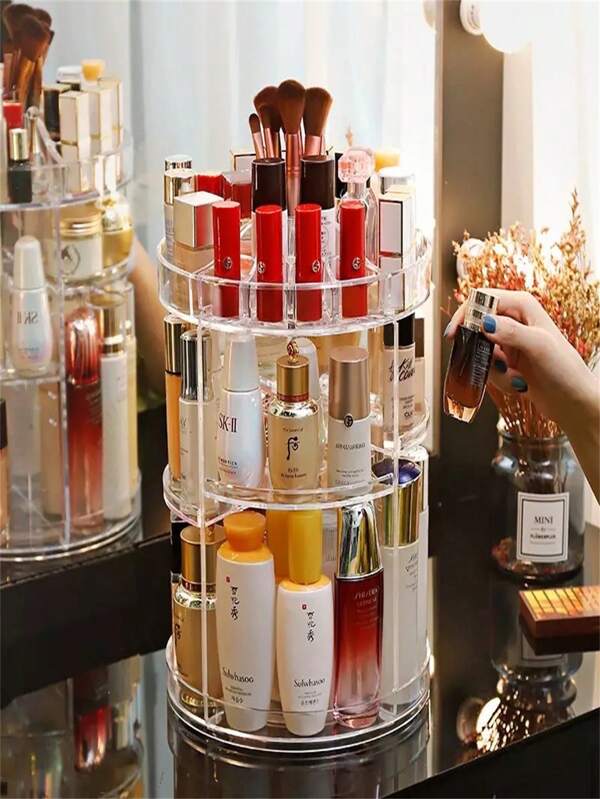 Organizador De Cosmético Maquiagem Acrílico Giratório 360º