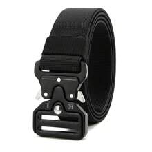 1件男士眼鏡蛇紋路尼龍腰帶,配有扣環,適用於戶外活動和訓練 - Multicolore - 查看 10