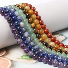 Loose Natural Stone Beads Semi-Finished Agate & Blue Peacock Stone Beads For Diy Bracelet & Necklace Jewelry Making