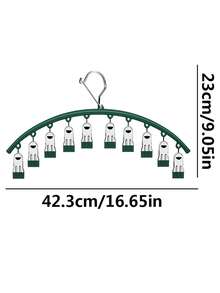1pc Metal Clothespin For Wardrobe, Multi-Functional And Space-Saving Laundry Clothes Hanger - Green - View 2