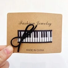 1pc Artistic Style Piano Shaped Hair Clip Suitable For Sweet Girls - Interesting And Unique Hair Accessory - Multicolor - View 8
