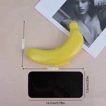 1pc Banana Storage Box Portable Fruit Protector Box With Anti-Crushing Design, Ideal For School, Camping And Outdoors - Yellow - View 2