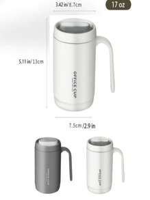 1入可攜式帶蓋水瓶咖啡杯-家庭和露營的完美禮物,新年禮物/婚禮遊戲/情人節禮物,隨機顏色隨機包裝,部分零件會隨機發送 - 彩色 - 查看 3