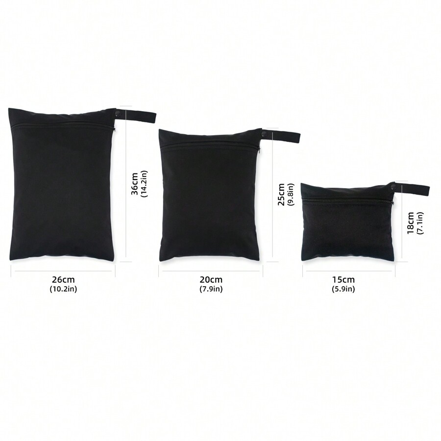 3Pcs/Set Washable Waterproof Wet Bag Travel Beach Pool Bag Daycare