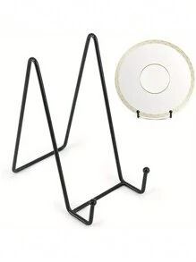 1pc N Shape Iron Picture Frame Holder Minimalist Metal Stand For Mobile Phone And Tablet - Black - View 1