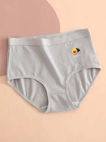 paquete de 5 bragas triangulares básicas, de cintura alta, cómodas, transpirables y elásticas, con estampado de frutas y flores