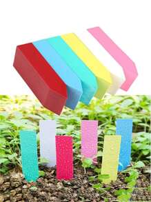 100入組0.79*3.94英寸pvc塑料防水標籤,用於園藝裝飾的必備用品 - 黃色 - 查看 3